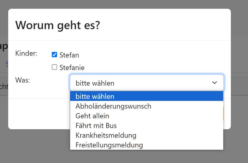 el-be.app Aktionsauswahl