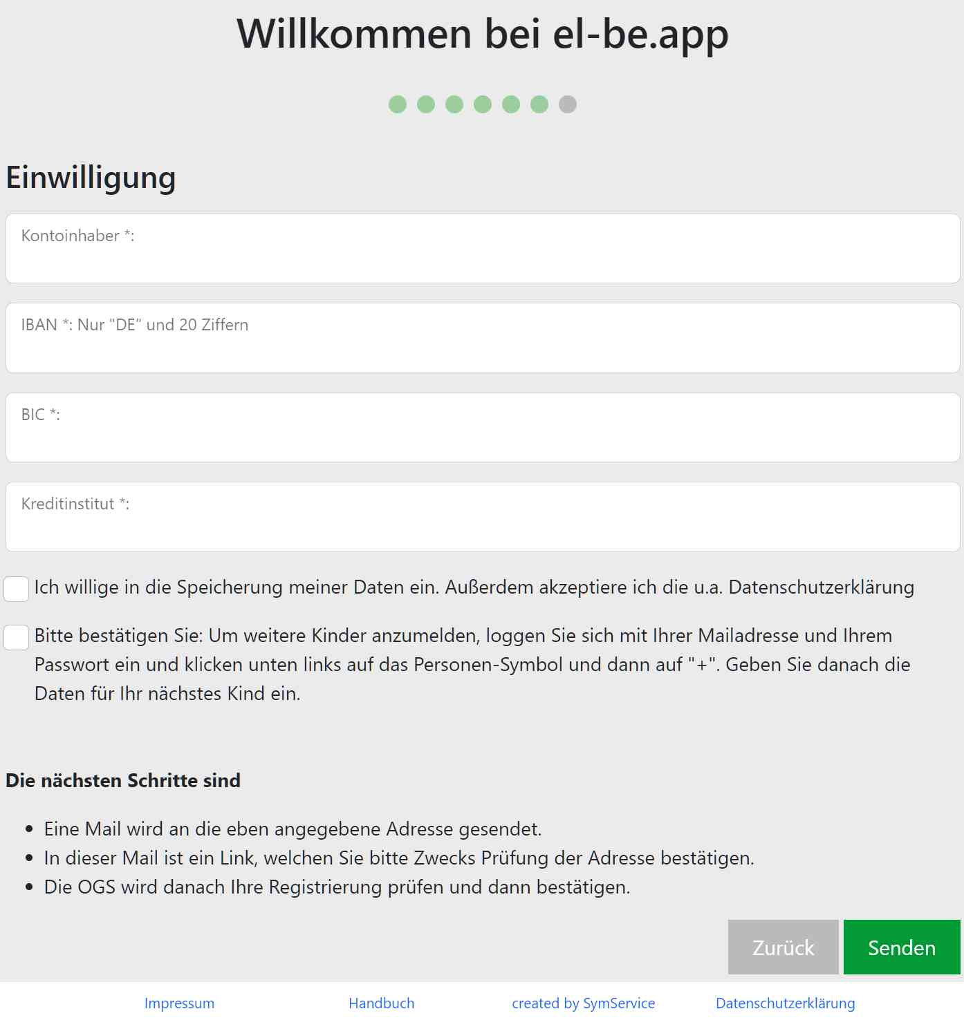 el-be.app Registrierung Einwilligung